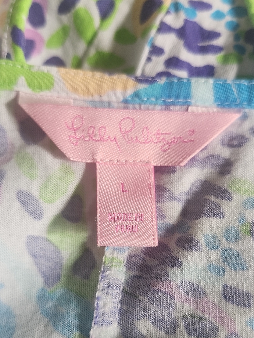 Lilly Pulitzer Daniella Dress In Resort White Sea Soiree, Blue Green Purple, L - Picture 7 of 9
